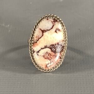 NO BRAND Ring Size 8.5 Cream Burgundy Sterling Ring